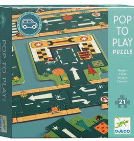 Djeco Pop to Play Roads 21pc Puzzle