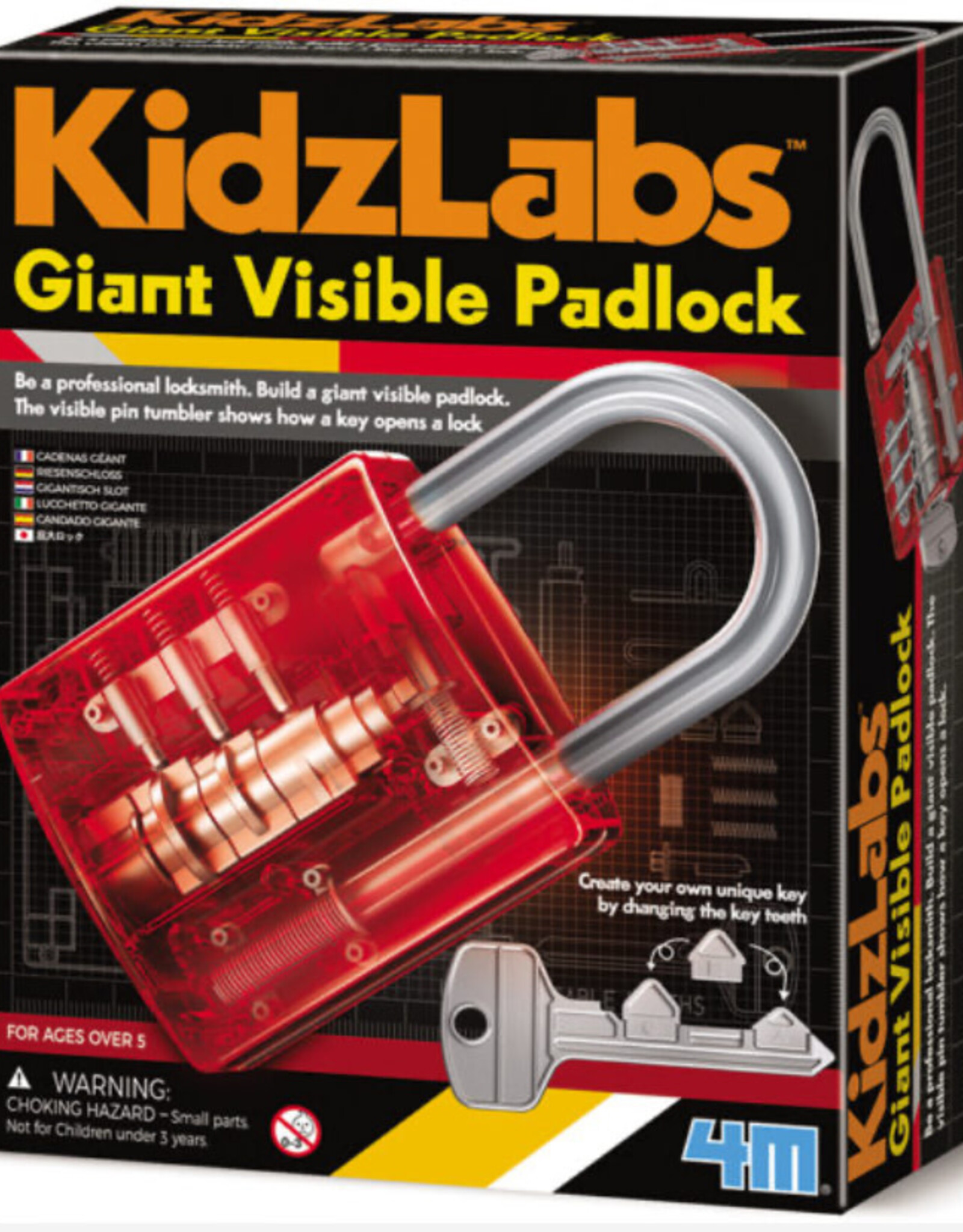 Playwell Kidz Labs Giant Visible Padlock