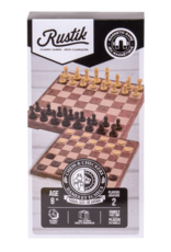 Rustik Peach Wood Magnetic Folding Chess