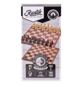 Rustik Peach Wood Magnetic Folding Chess