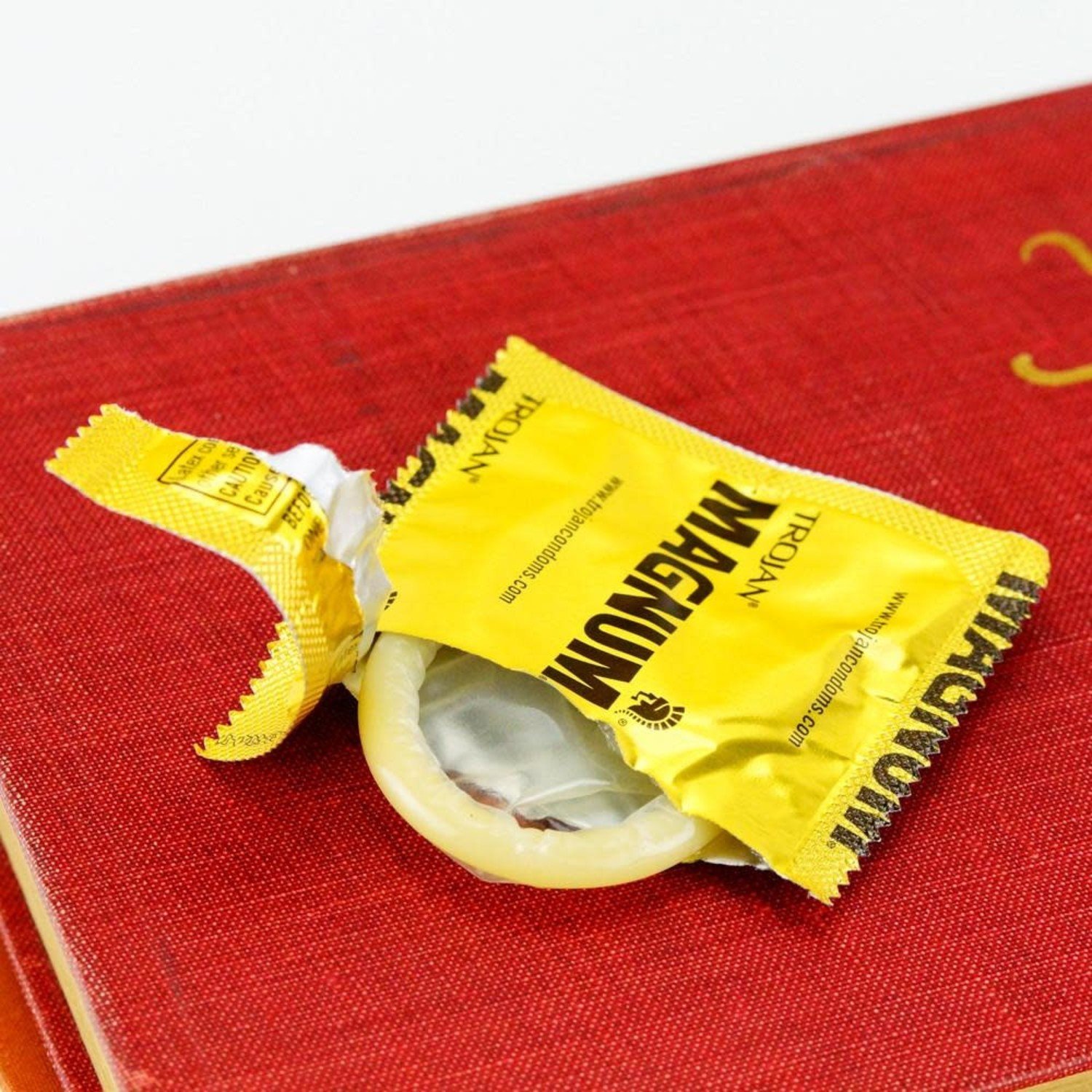 open trojan condom wrapper