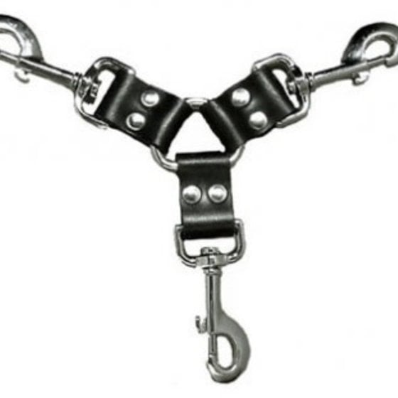 Red Hogtie, BDSM-gear, BDSM Connector, hog tie, bondage gear, leather 4  way, restraint connector, leather connector, hogtie accessory, 2 -   Italia