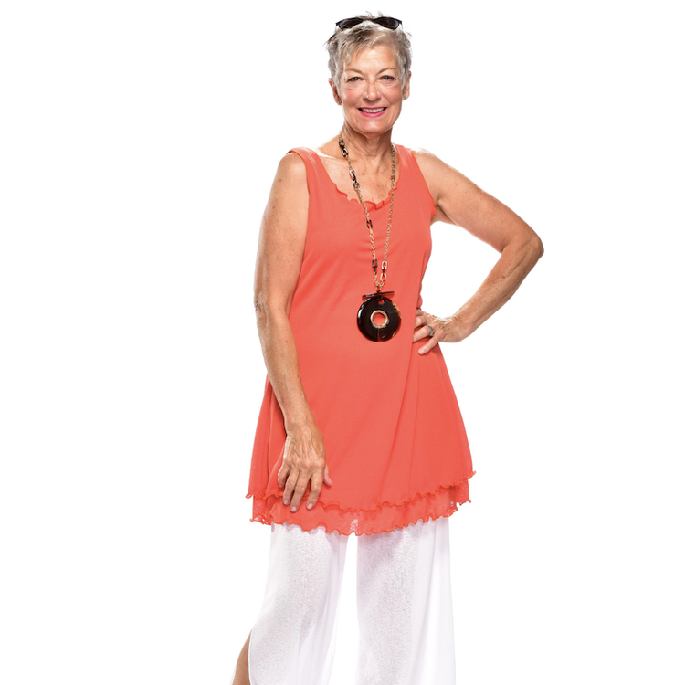 Ruffle Edge Layered Dress