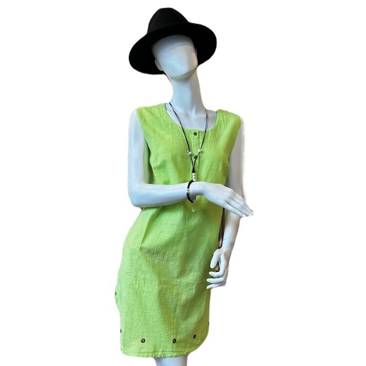 Pretty California Cotton Kate Dress with Grommet Hem