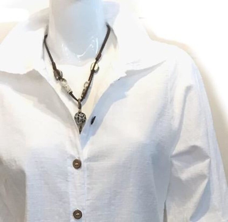 ezze Wear California  Curve 3/4sleeve Sybil Shirt