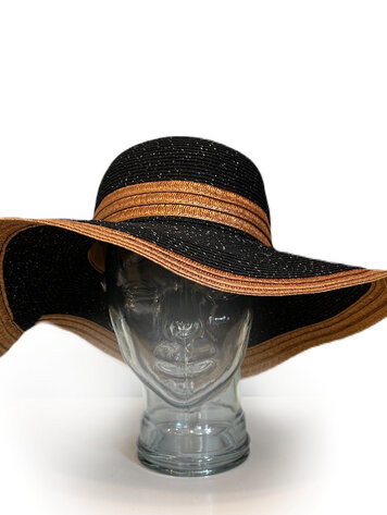 piaRosinni Striped Large Brim Hat