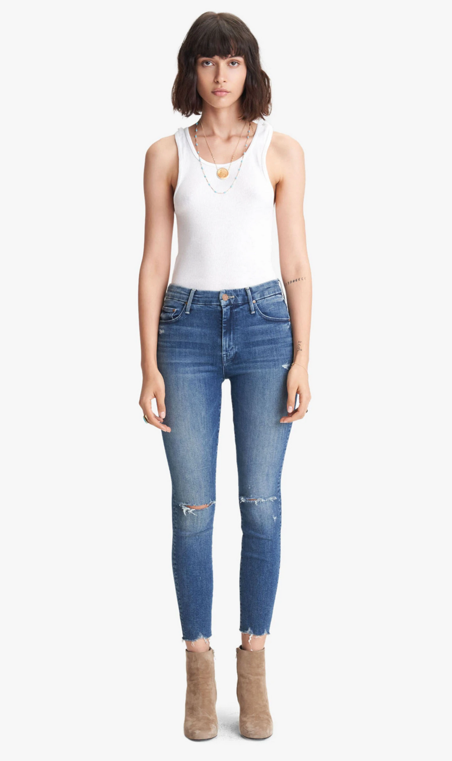 High waisted looker sales ankle fray