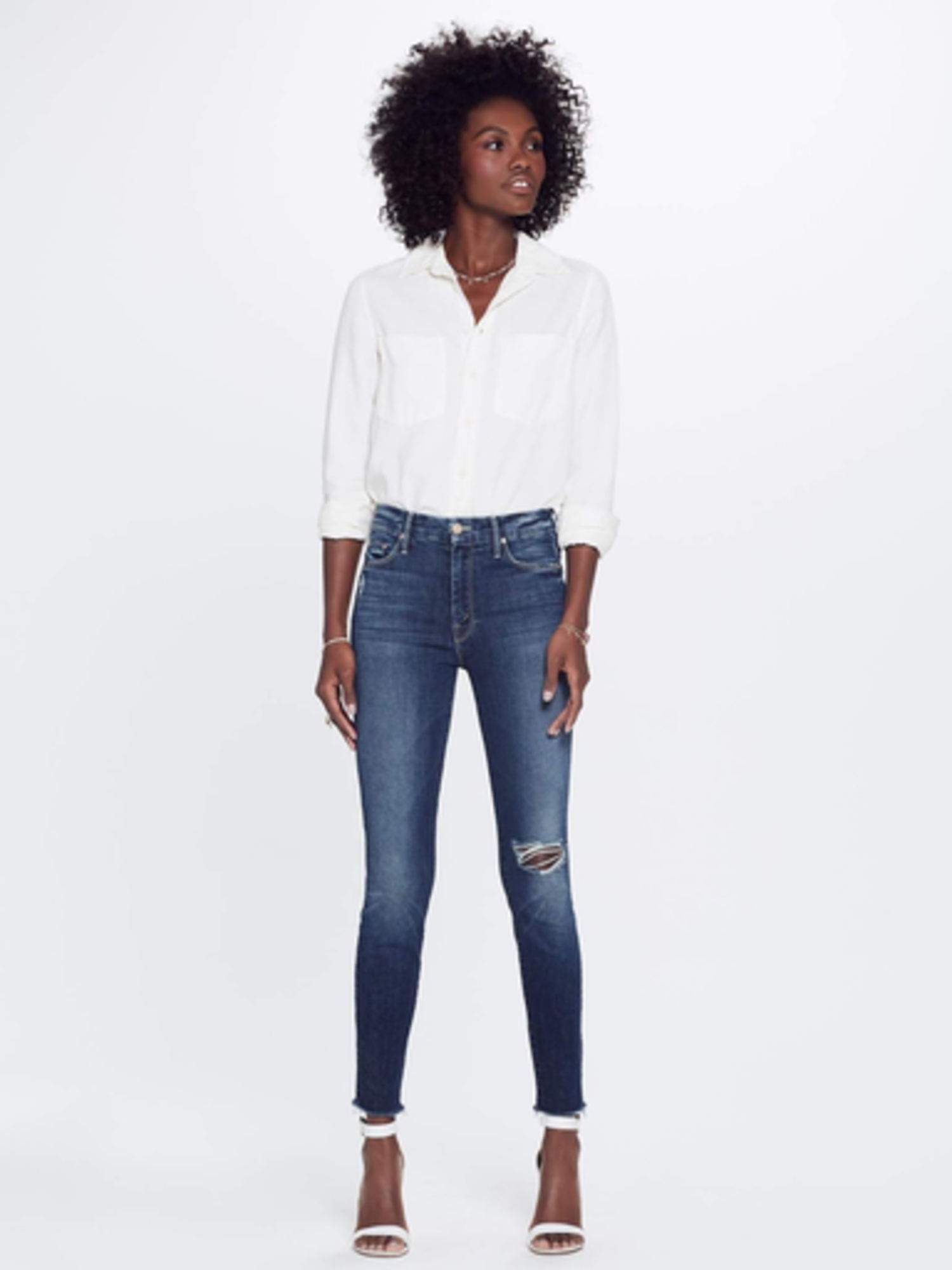 Mother Denim -High Waisted Looker Ankle Fray - Close to the Edge