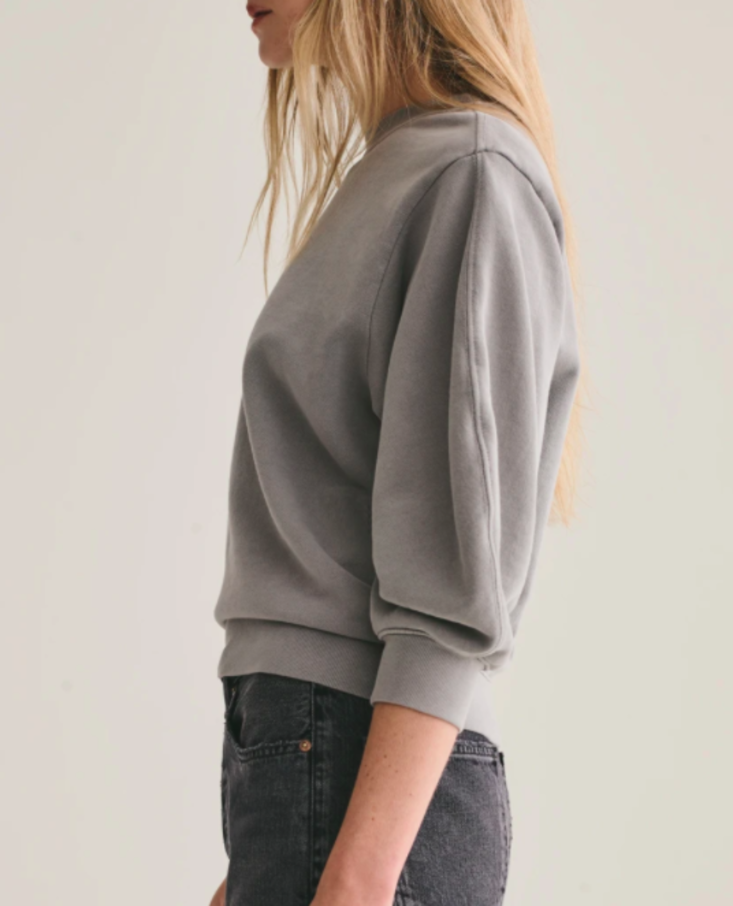 Agolde Thora Sweatshirt Zinc Tryst Boutique