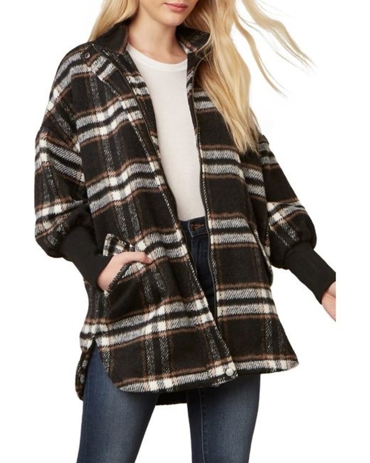 BB Dakota Black Plaid Jacket