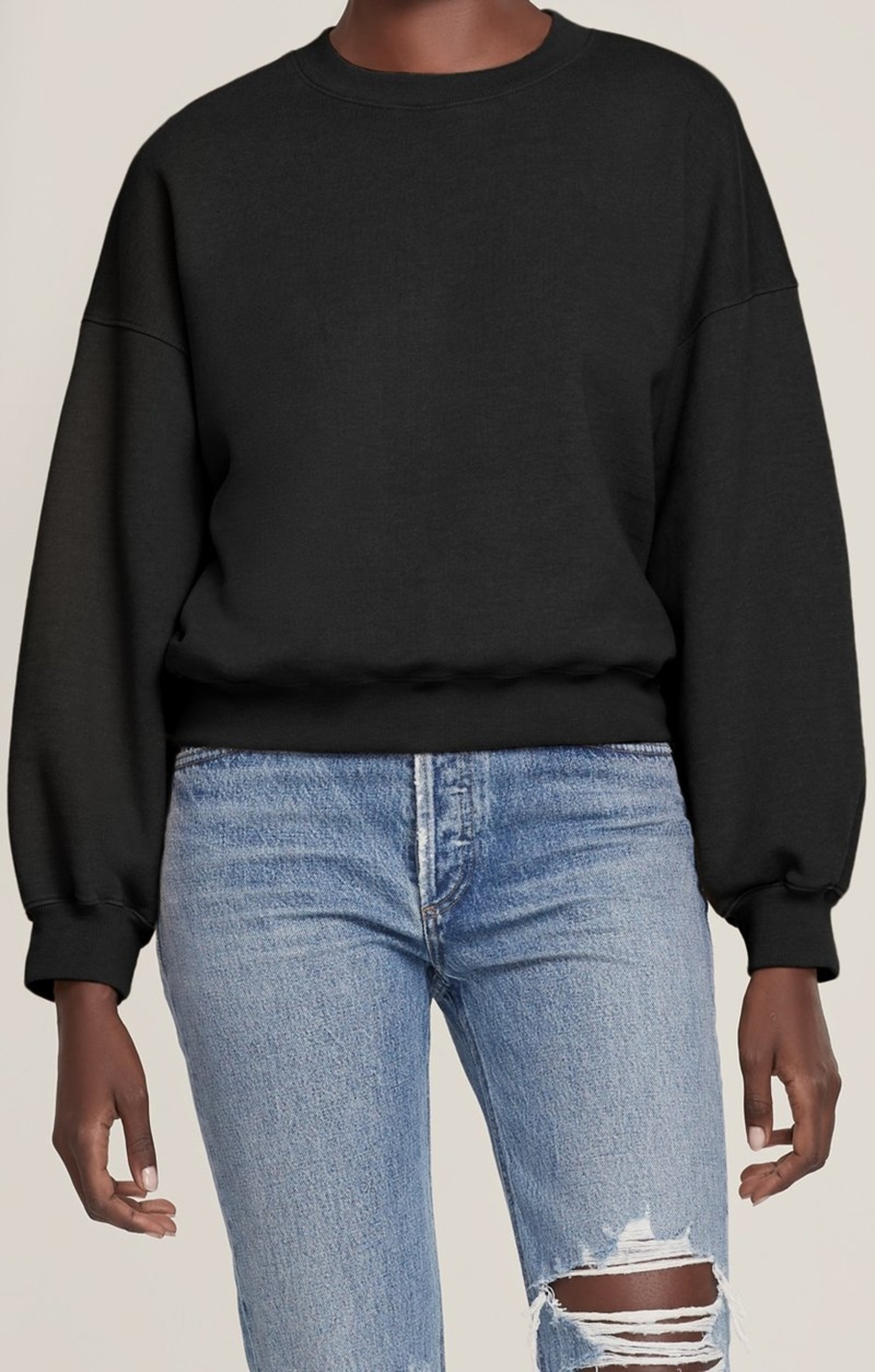 Agolde Thora Sweatshirt Black Tryst Boutique