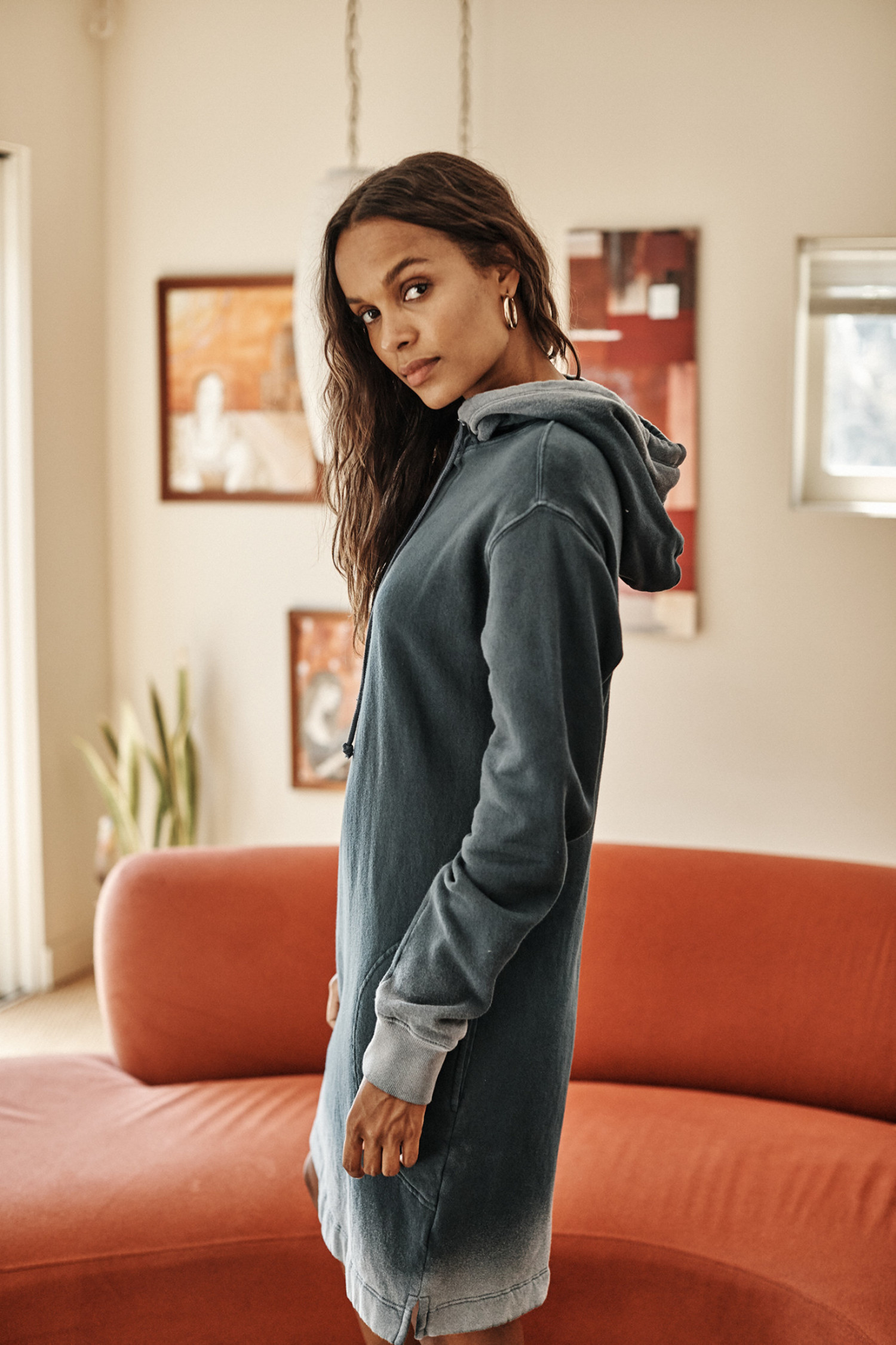 Velour hoodie store dress