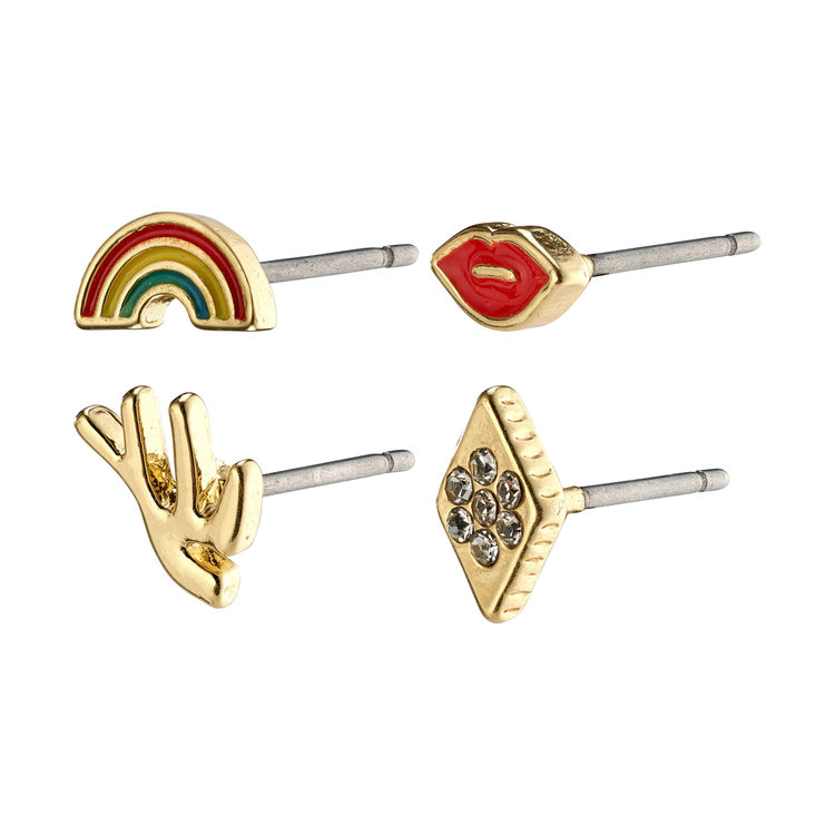 Pilgrim Jewellery Nicole Earring Set Gold