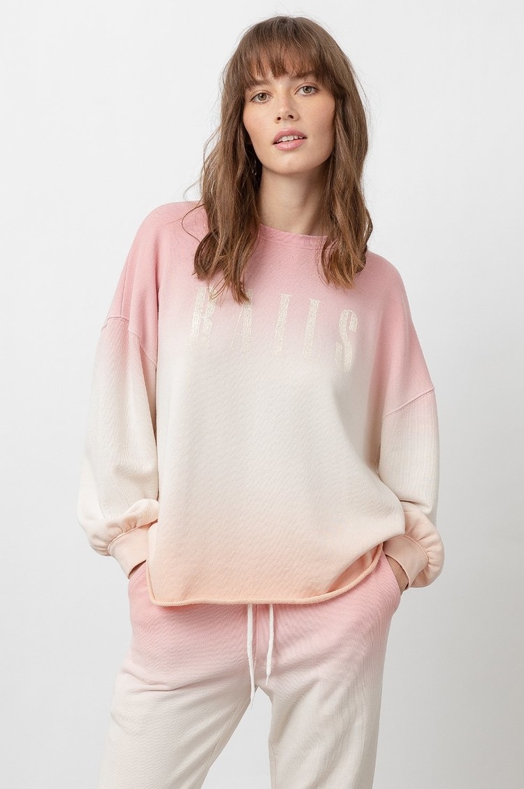 Rails | Signature Sweatshirt Pink Peach Dip Dye - Tryst