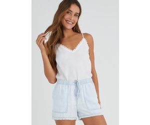 Bella Dahl Frayed Pocket Short Desert Sky Wash Tryst Boutique