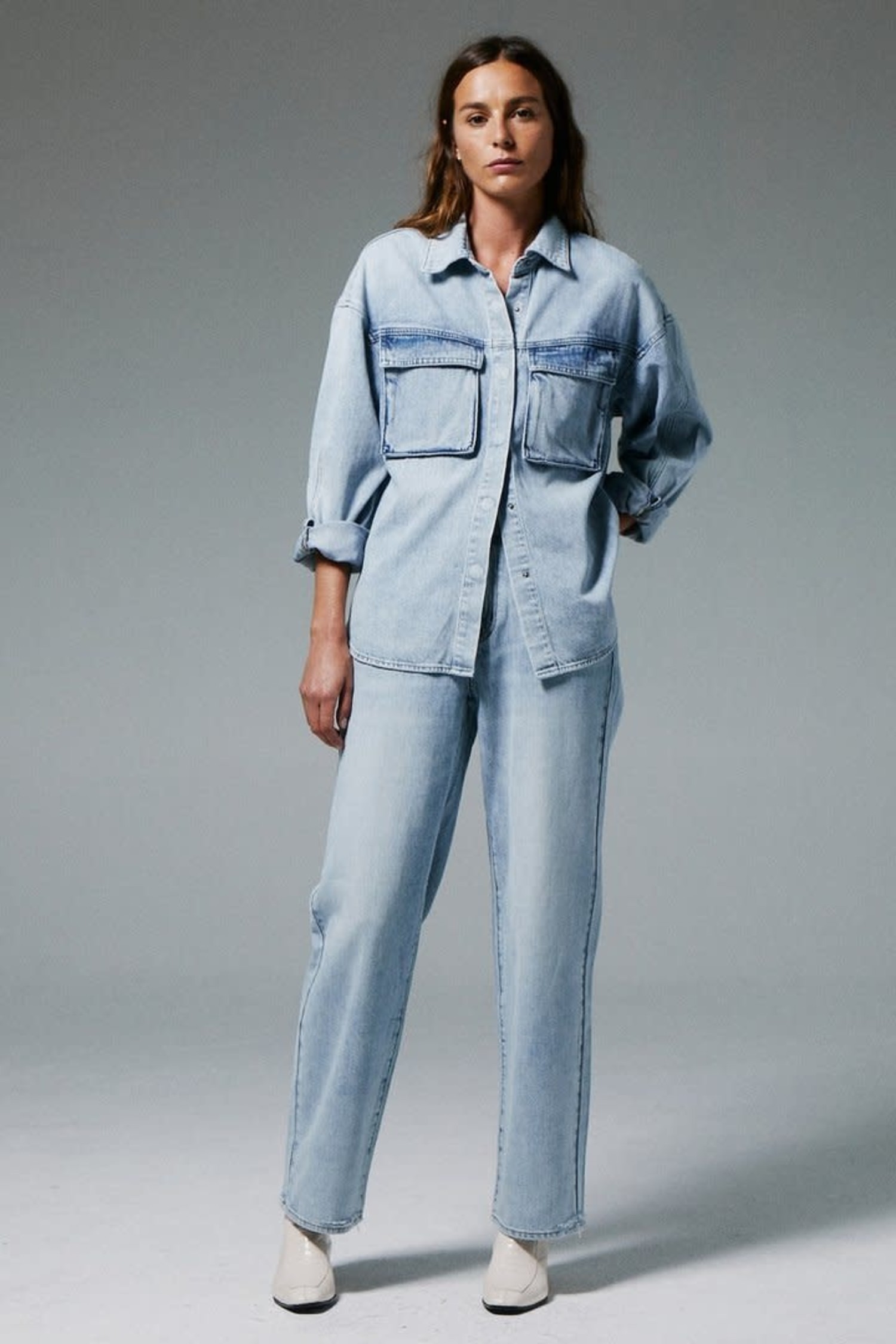 Pistola Frida Utility Denim Shacket Pistola Frida Utility Denim Shacket