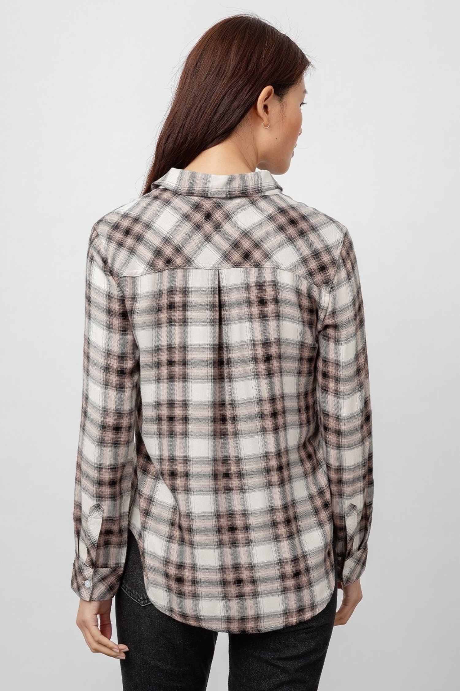 Rails Hunter Button Down Ivory Coal Blush