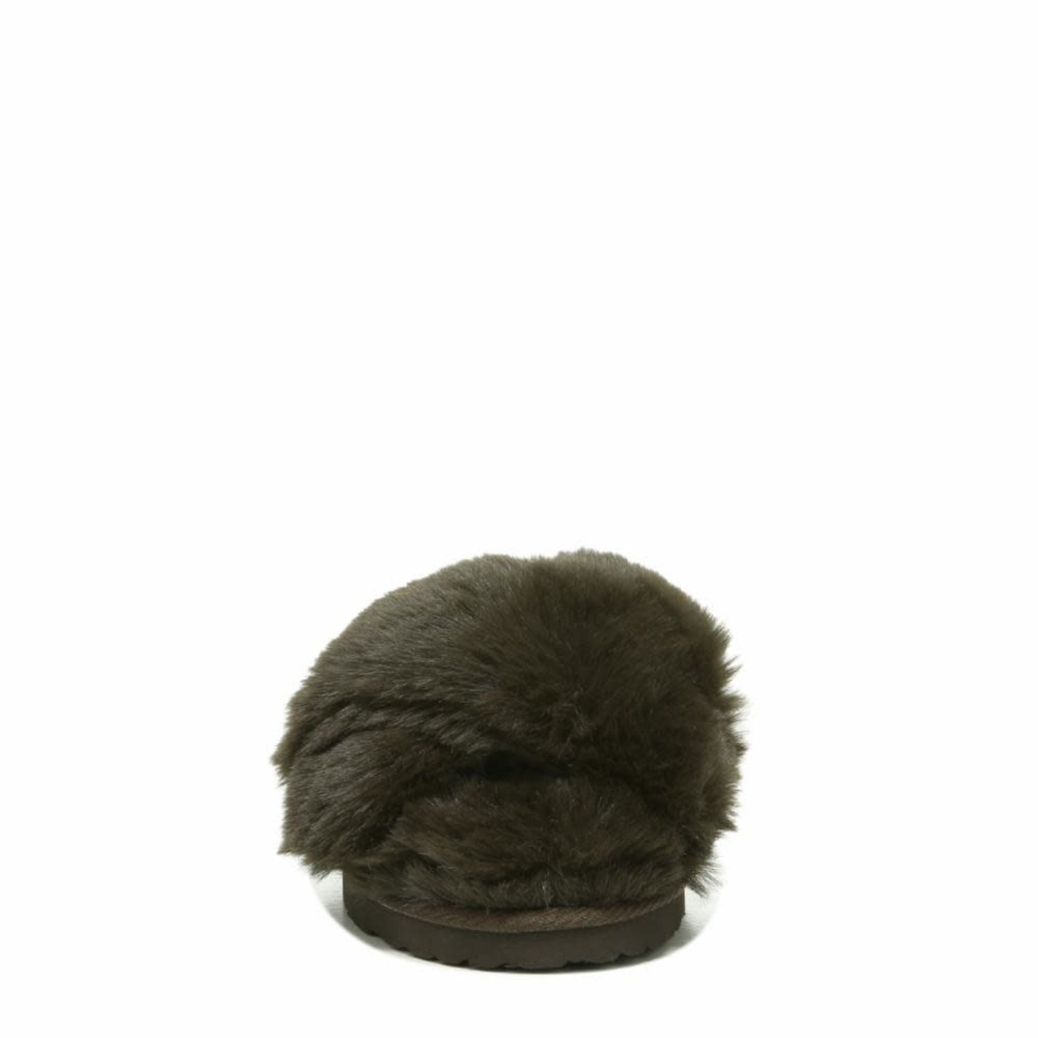 Sam Edelman Jeane Fur Slipper Caviar Brown Tryst Boutique