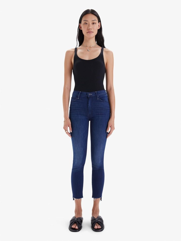 MOTHER Stunner Zip Ankle Fray - Cross Your Fingers