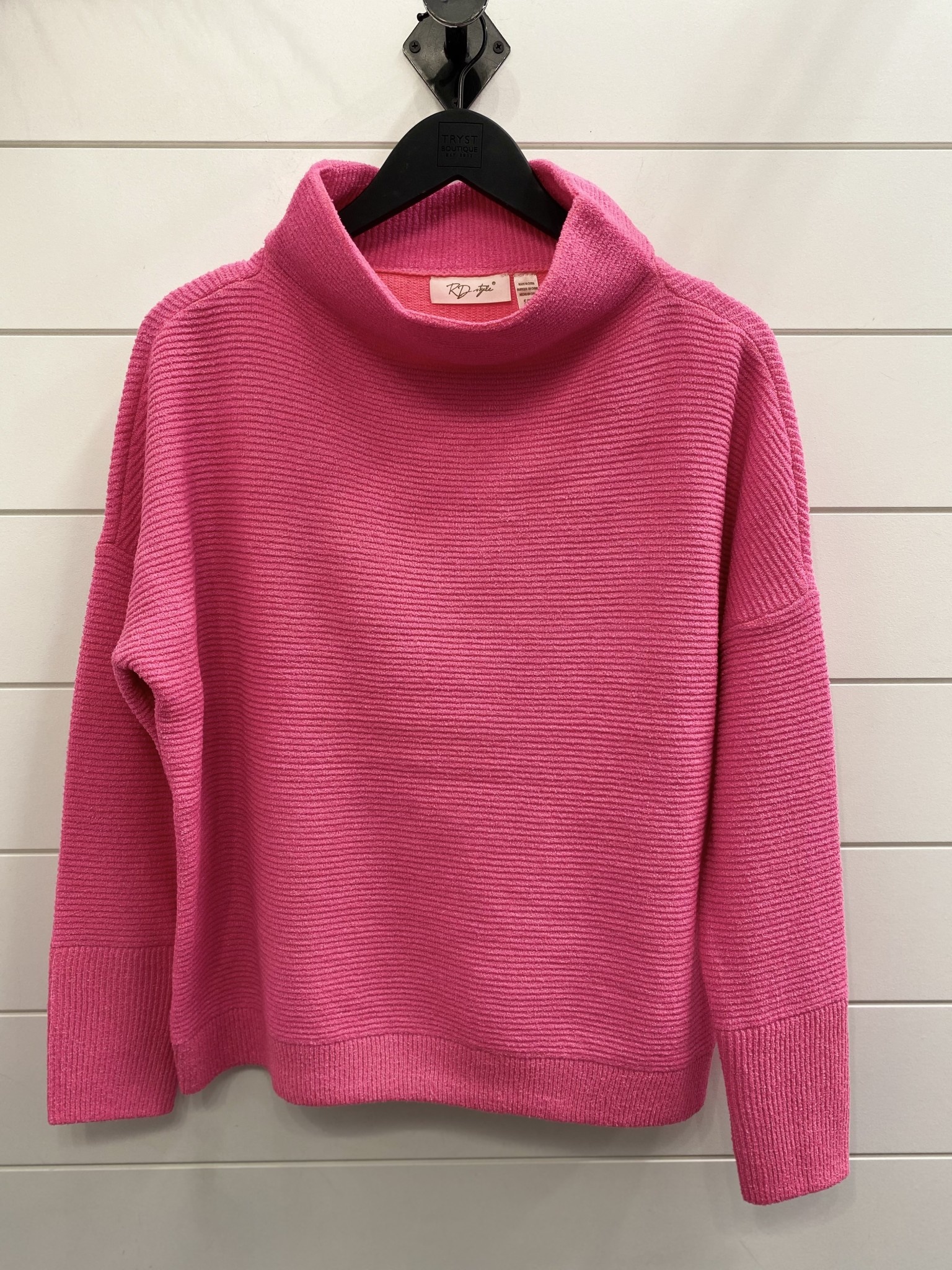 RD Style Ottoman Sweater Neon Pink