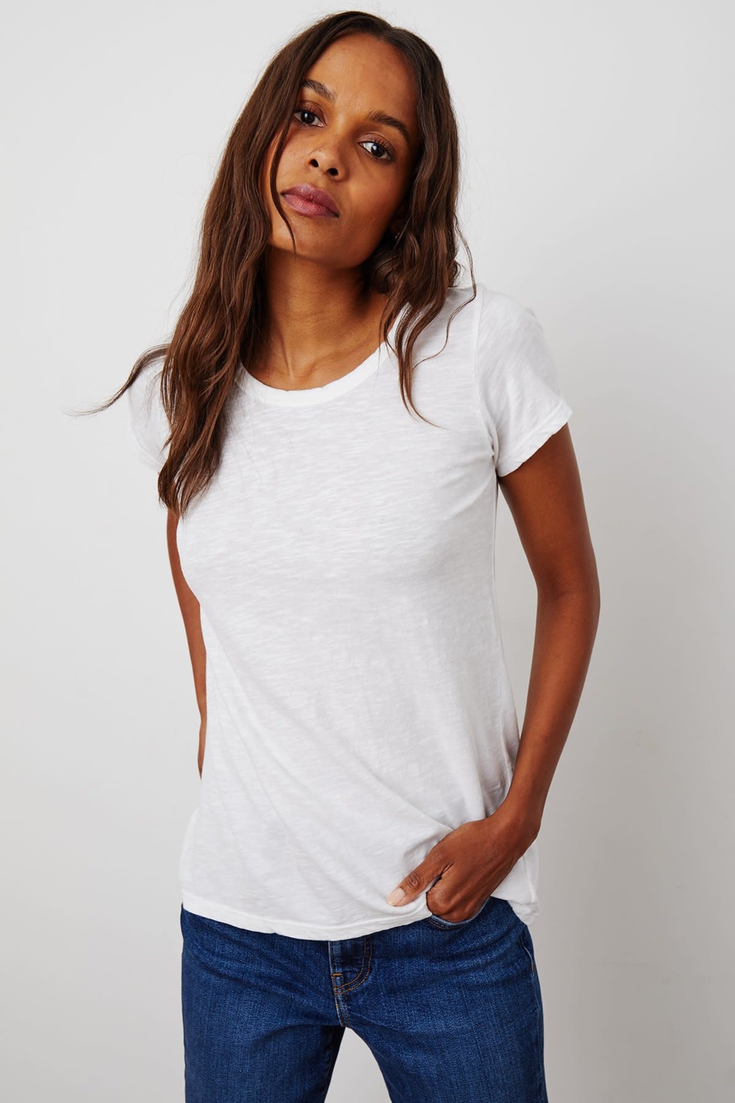 Velvet | Tilly Crew Neck Tee White 