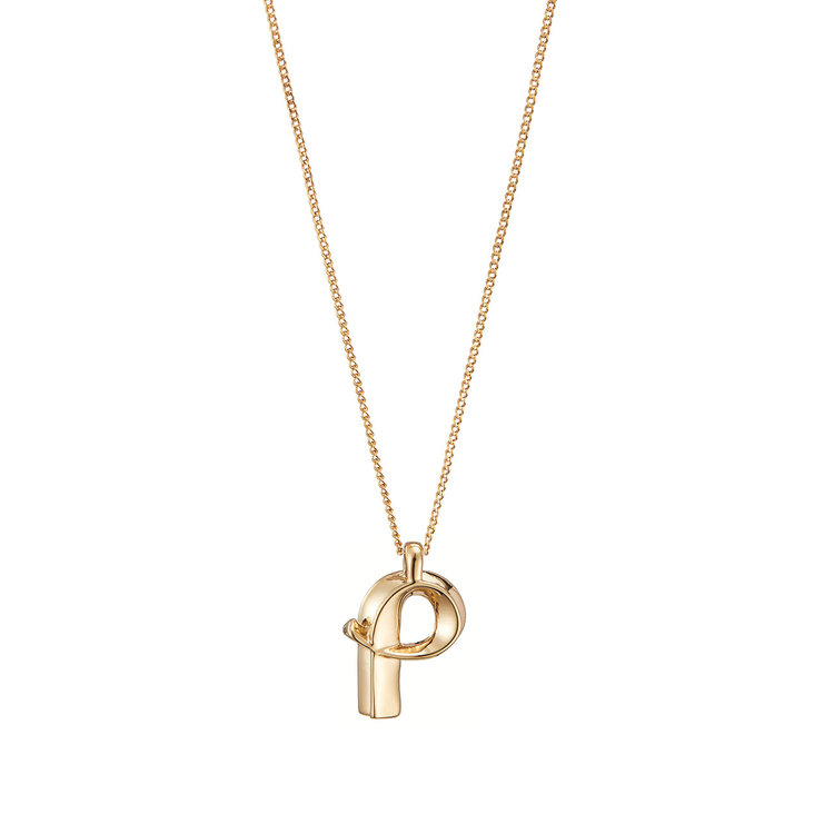 Jenny Bird Monogram Necklace Letter P