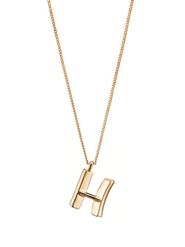 Jenny Bird Monogram Necklace Letter H