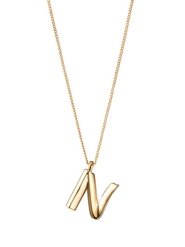 Jenny Bird Monogram Necklace Letter N