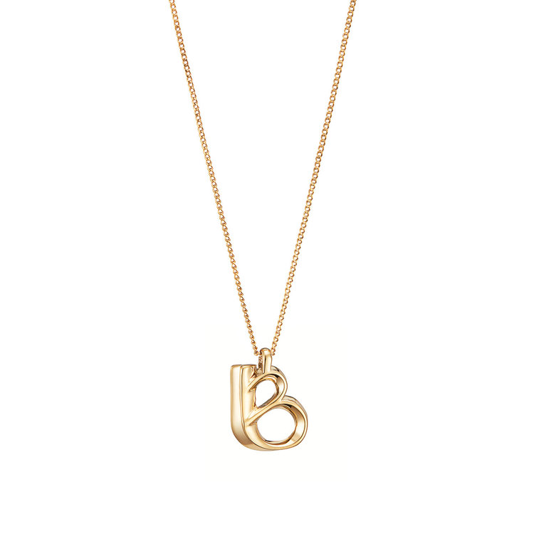 Jenny Bird Monogram Necklace Letter B