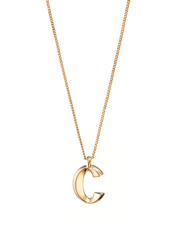 Jenny Bird Monogram Necklace Letter C