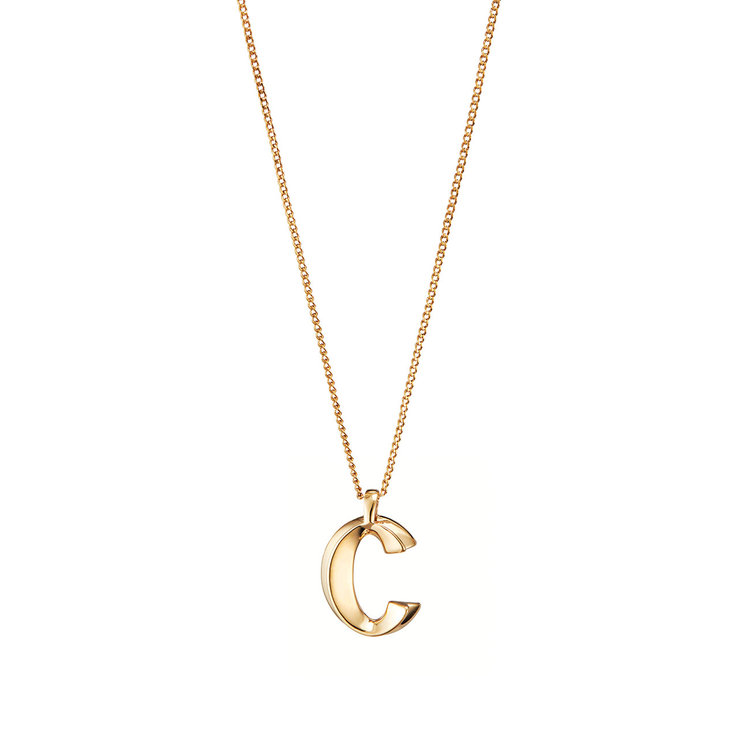 Jenny Bird Monogram Necklace Letter C