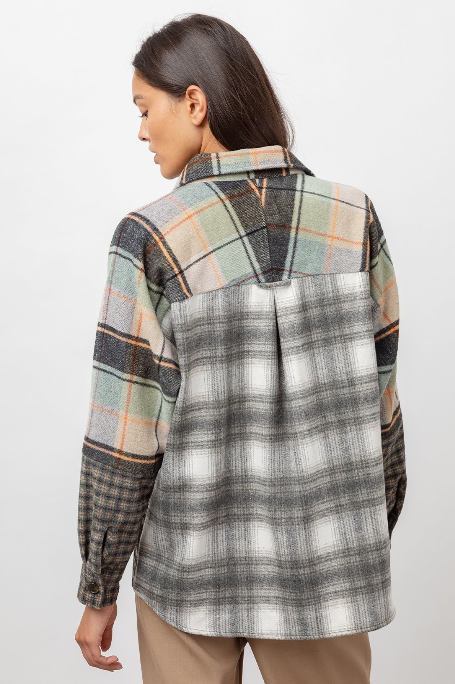 mint plaid shirt