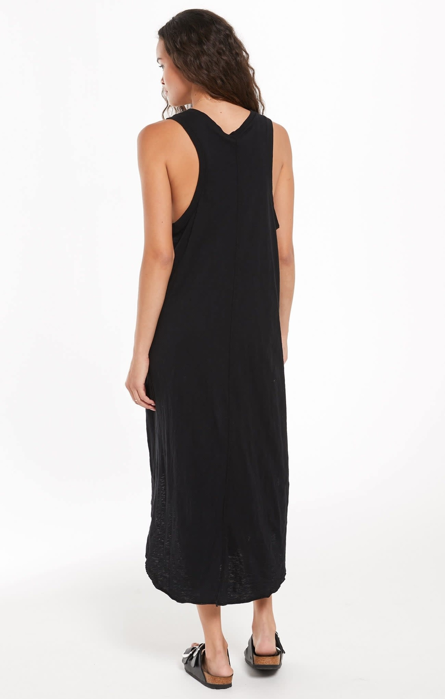 Reverie Woven Midi Dress | Black