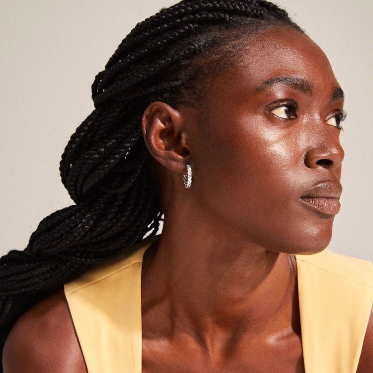 Pilgrim Jewellery Kalila Twirl Hoop Silver