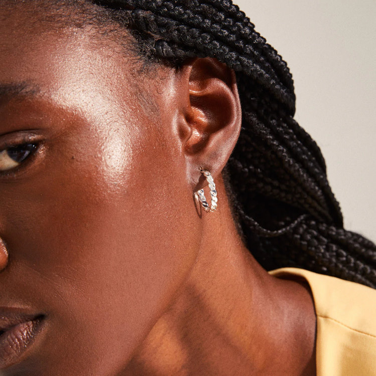 Pilgrim Jewellery Kalila Twirl Hoop Silver