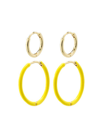 Pilgrim Jewellery Luzia Yellow Hoop 2 in 1 Gold