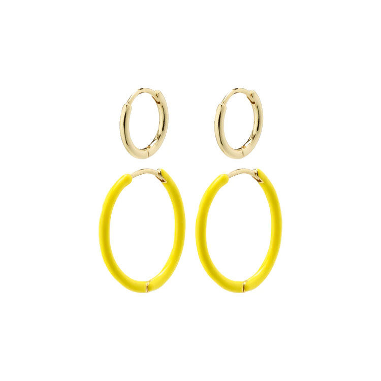 Pilgrim Jewellery Luzia Yellow Hoop 2 in 1 Gold
