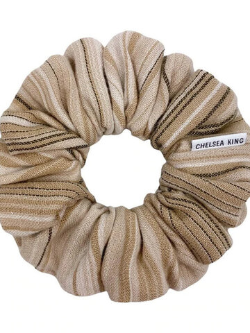 Chelsea King Maison Beige Stripe Scrunchie Classic
