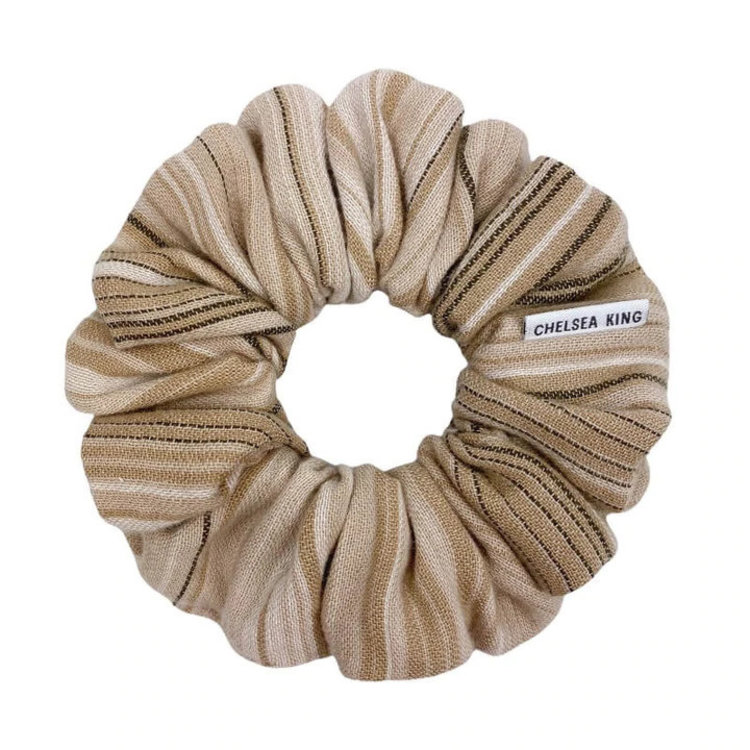Chelsea King Maison Beige Stripe Scrunchie Classic