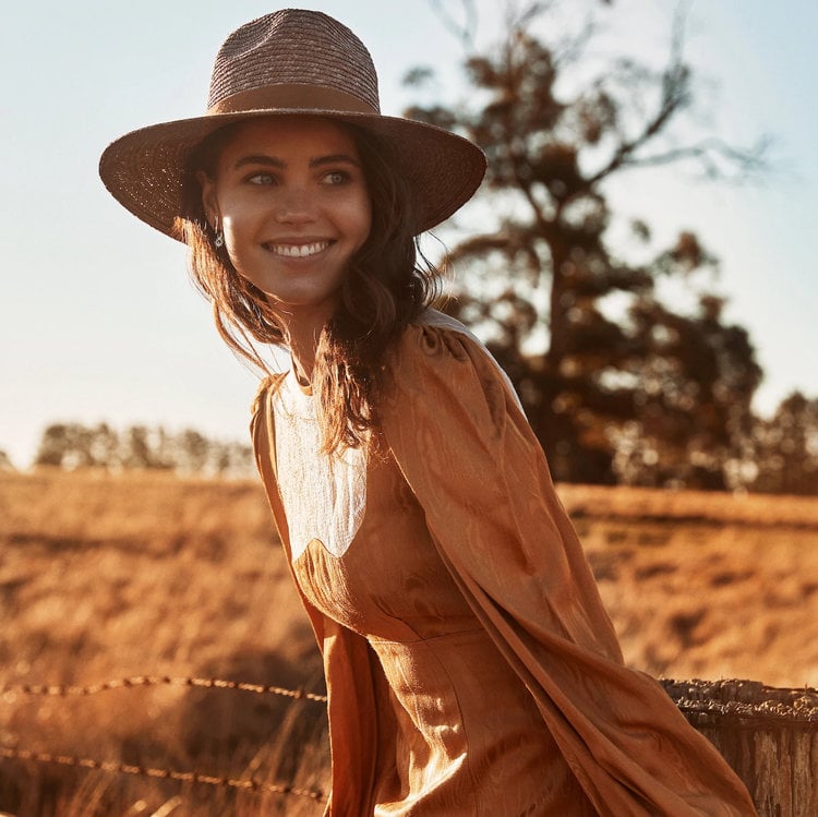 Ace of Something Bologna Wheat Straw Boater Med Brimmed Nutmeg