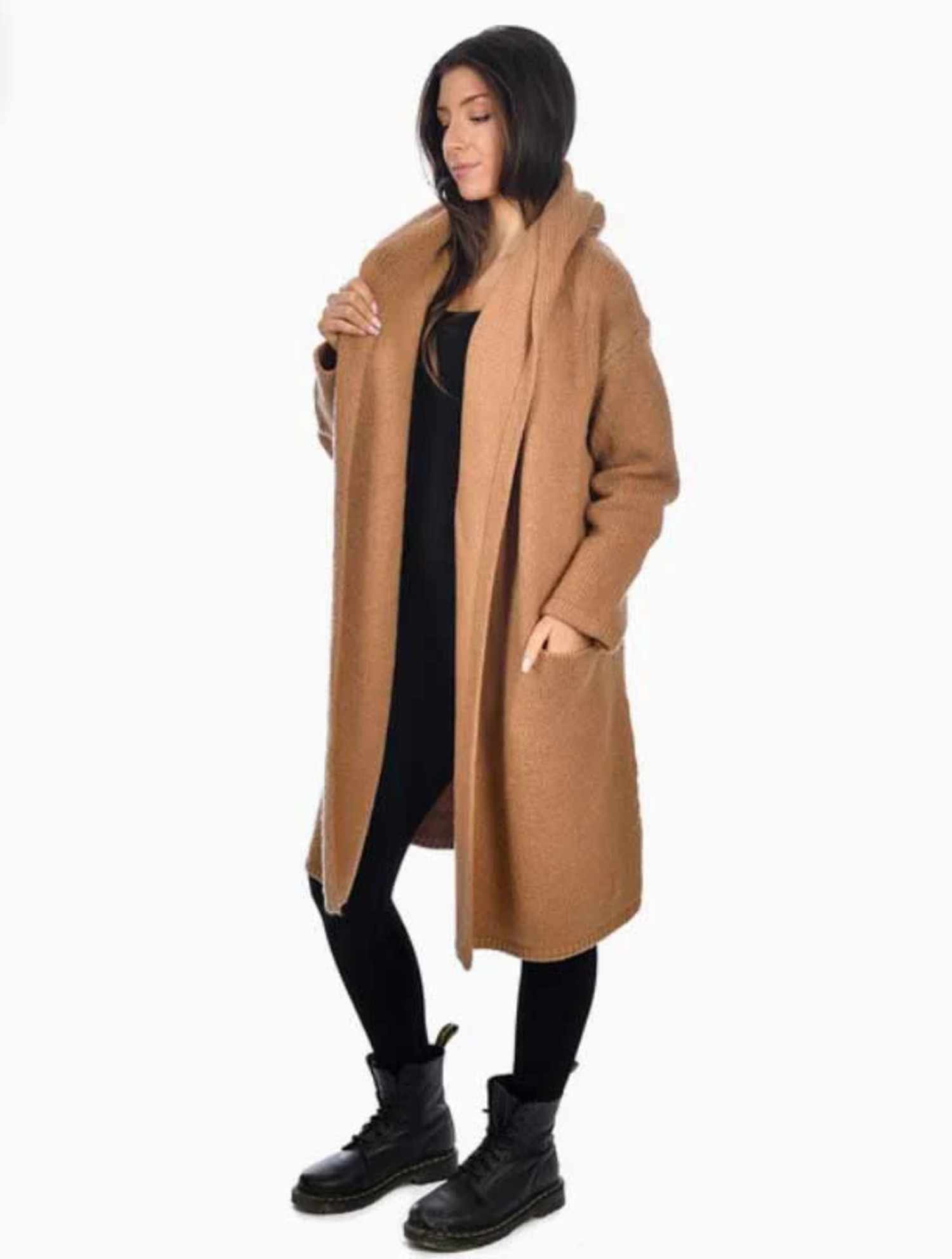 RD Style | Gabby Hooded Boucle Coatigan 