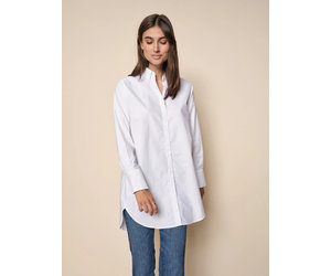 Mos Mosh | Enola Oxford Long Shirt White - Tryst Boutique