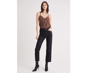 Bella Dahl Lennon Straight Leg Open Hem Jean Black