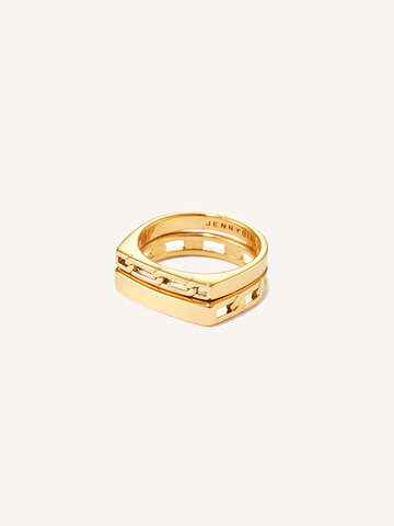 Jenny Bird Brady Ring Set Gold