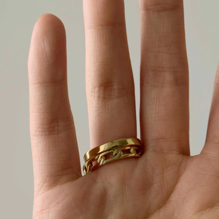 Jenny Bird Brady Ring Set Gold