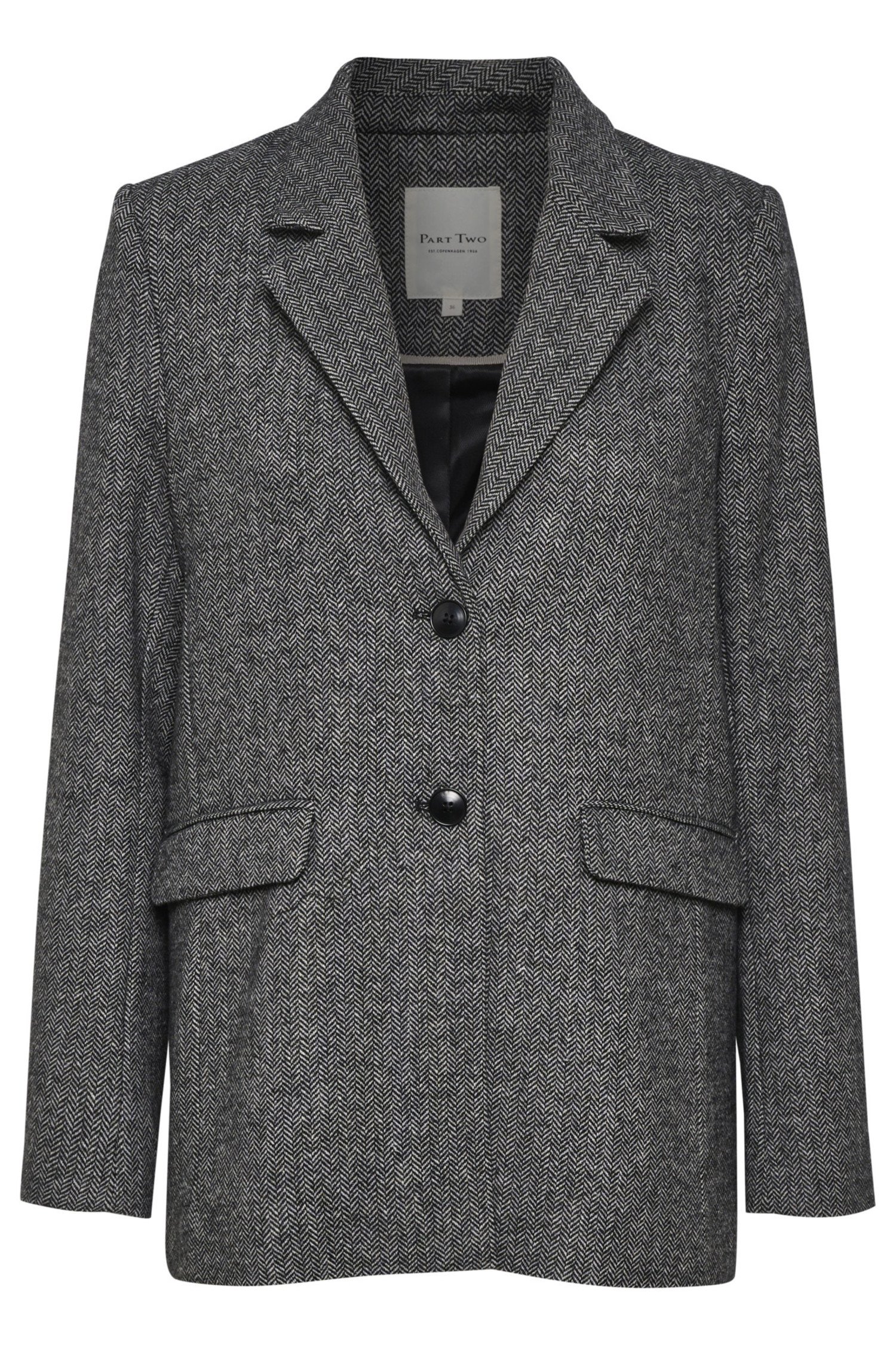 NWT Talbots Double Face Wool Two Tone Black Gray Blazer Jacket Sz 16 $289