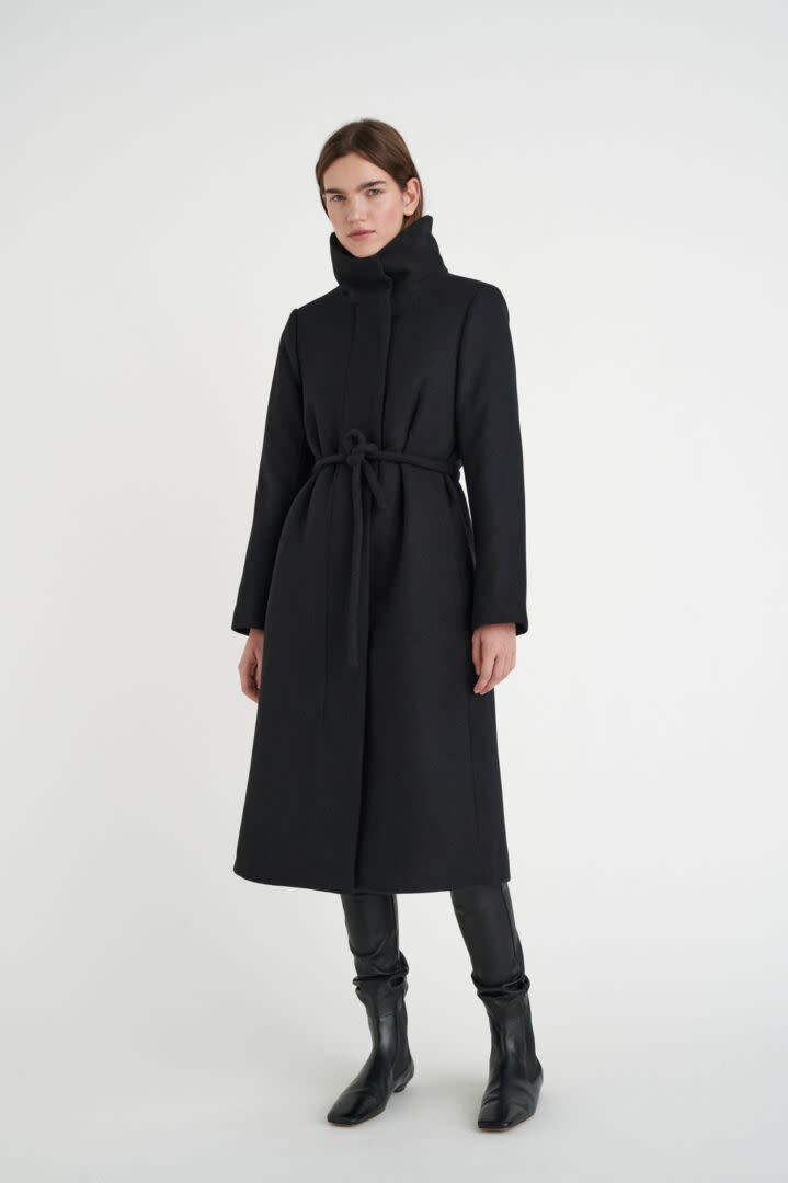 Black funnel coat best sale