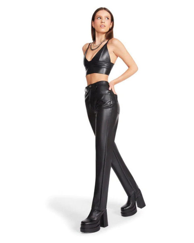 Steve Madden Josie Faux Leather Pant Black