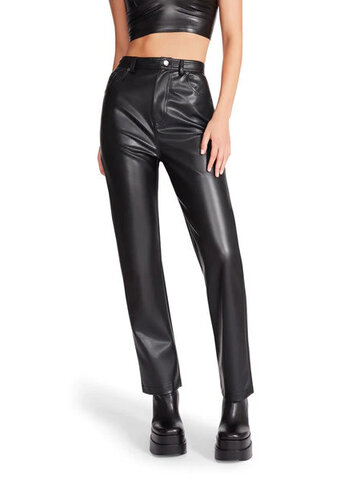 Steve Madden Josie Faux Leather Pant Black