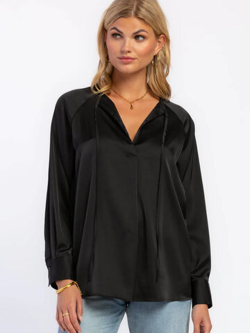 Velvet Heart River Long Sleeve Blouse Black